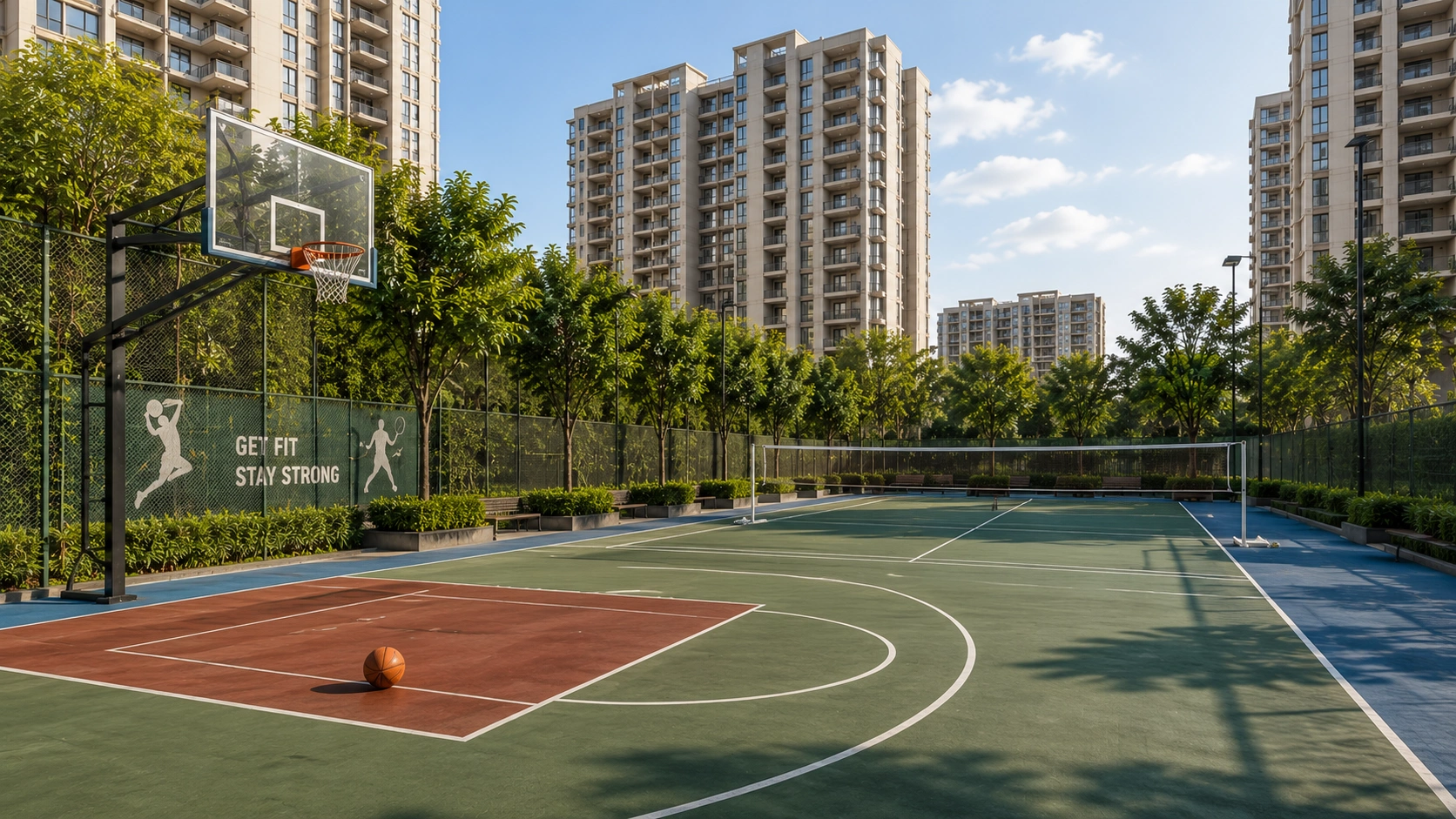 Sports court at The Alturaa